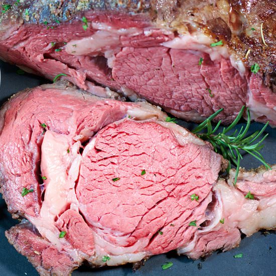 Melt-In-Your-Mouth Prime Rib Roast - Recipe photo by FoodieandWine.com