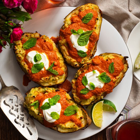 Malai Kofta Baked Potatoes - Recipe photo by rhubarbandcod