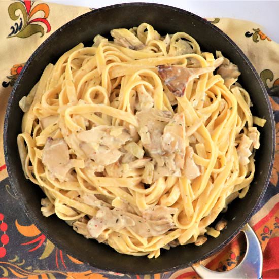 Maitake Mushroom Stroganoff - Recipe photo by veryveganval