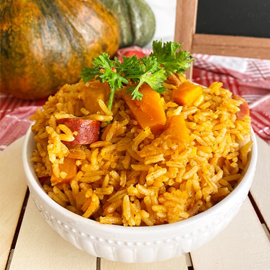 Pumpkin Rice Is Cuban Comfort Food - Recipe photo by Bean Train