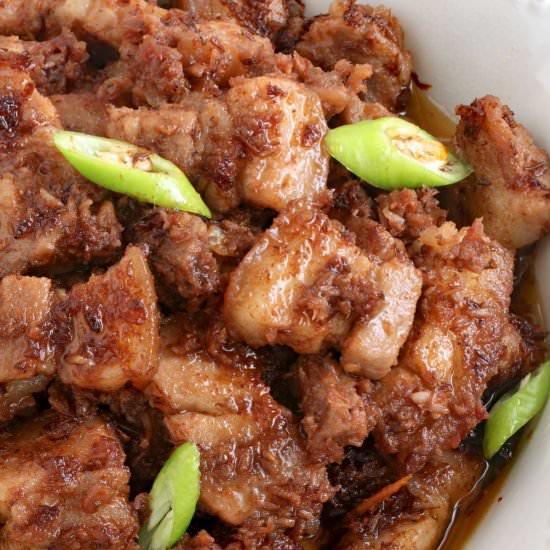 PORK BINAGOONGAN - Recipe photo by foxy folksy