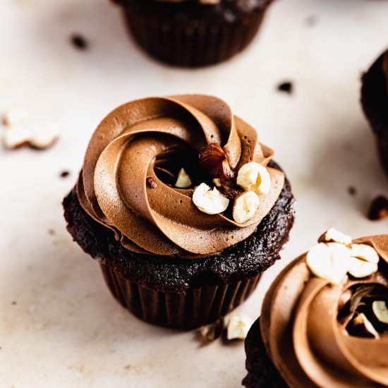 Nutella Cupcakes - Recipe photo by FlouringKitchen