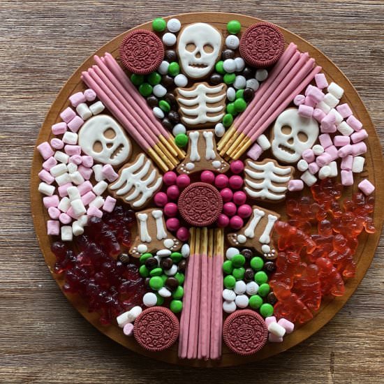 Pretty in Pink Halloween Platter - Recipe photo by stayathomemum