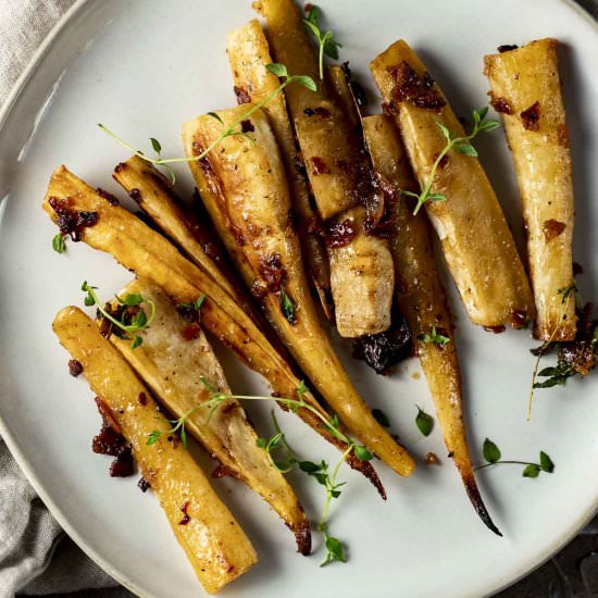 Honey Roasted Parsnips - Recipe photo by Went Here 8 This