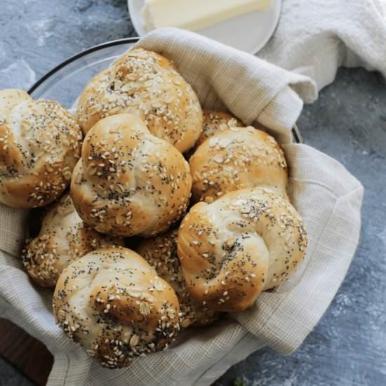 Knotted Challah Rolls - Recipe photo by homebodyeats