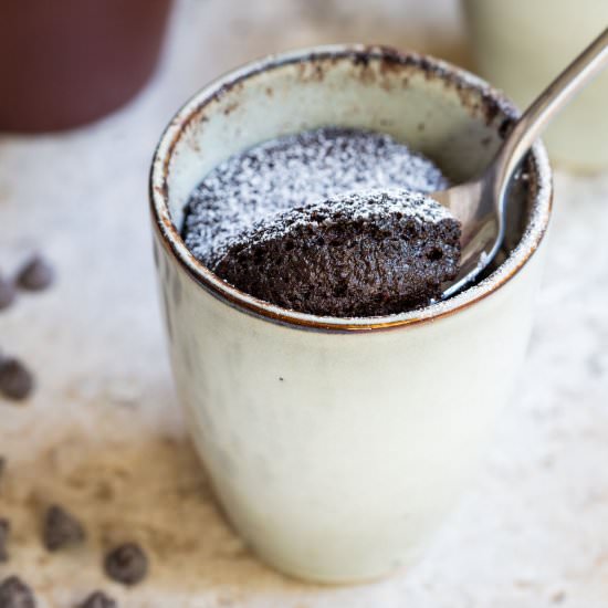 Chocolate Almond Flour Mug Cake - Recipe photo by Chef Molly