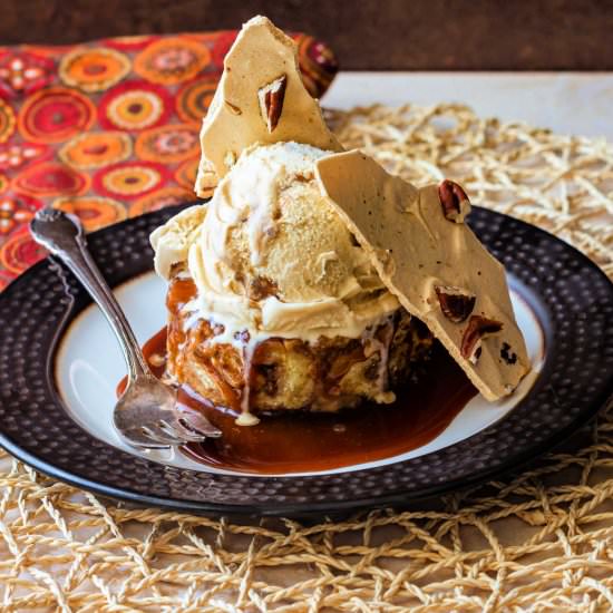 Caramel Apple Butter Bread Pudding - Recipe photo by onlinepastrychef