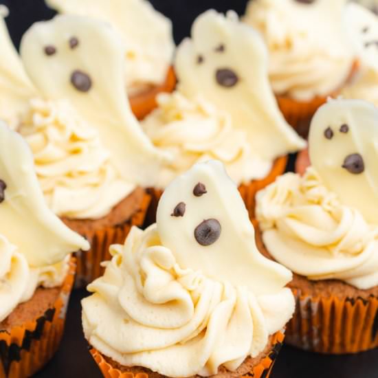 Ghost Cupcakes - Recipe photo by afullliving