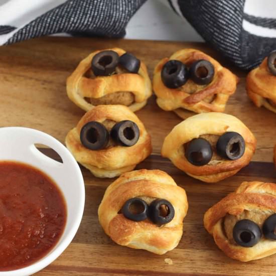 Air Fryer Halloween Meatballs - Recipe photo by bklynactivemama