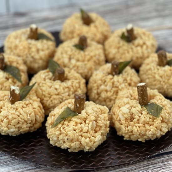 Rice Krispie Pumpkin Treats - Recipe photo by VictoryPublishing