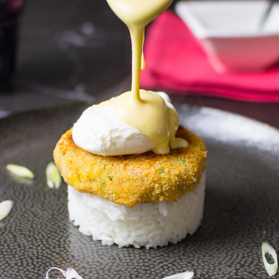 Tuna Fishcakes with Poached Eggs - Recipe photo by somebodyfeedseb