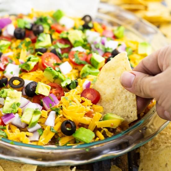Easy Layered Taco Dip - Recipe photo by thegraciouswife