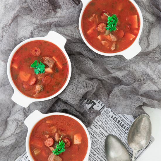 Soljanka mit Fleisch - Recipe photo by food for the soul