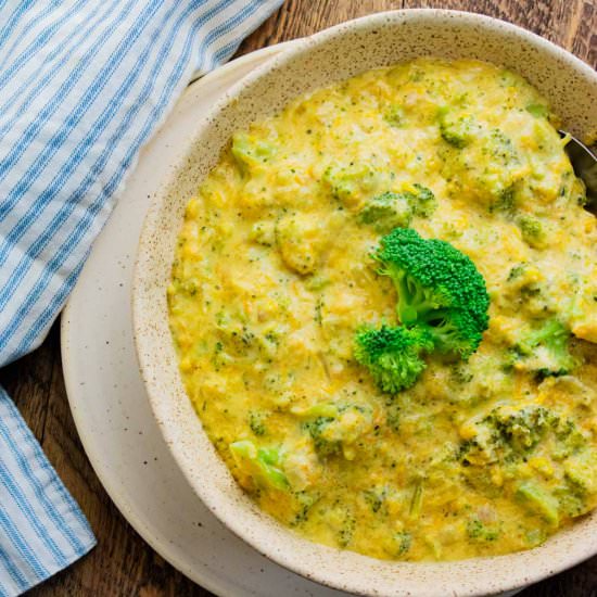 Homemade Broccoli Cheddar Soup - Recipe photo by Jillianshealthfuleats