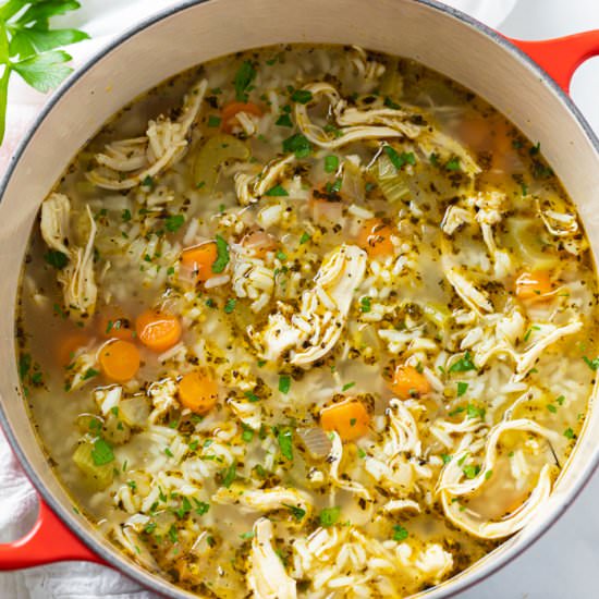 Chicken and Rice Soup - Recipe photo by TheCozyCook