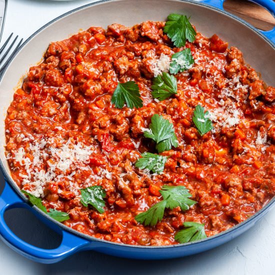 Pork Sausage Ragu - Recipe photo by itsnotcomplicatedrecipes