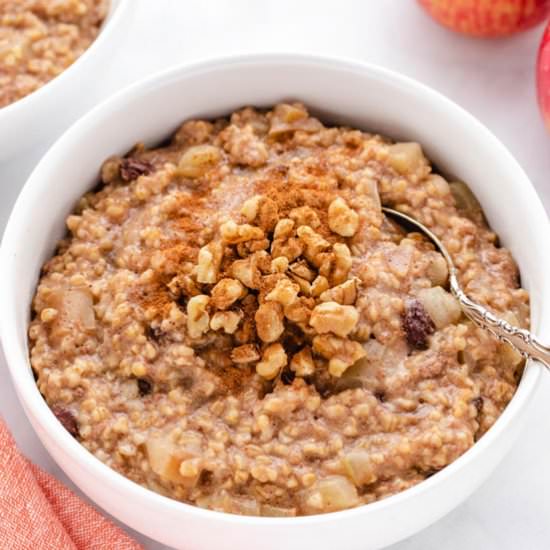Apple Steel Cut Oats - Recipe photo by Three Little Chickpeas