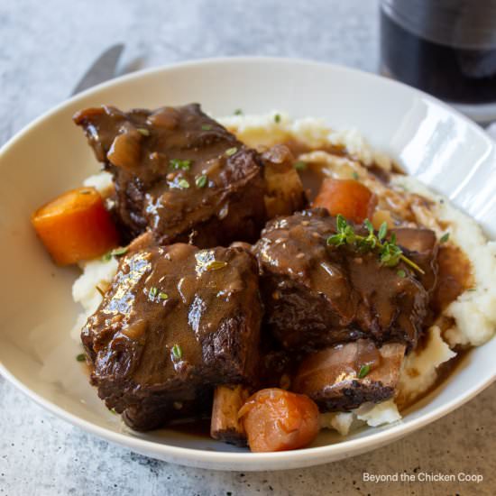 Braised Short Ribs - Recipe photo by BeyondtheCoop