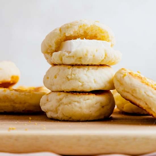 Gluten-free English Muffins - Recipe photo by ScienceandCrumbs