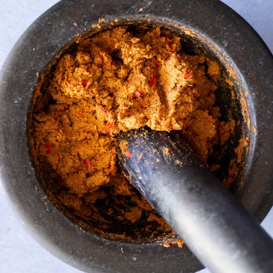Authentic Thai Panang Curry Paste - Recipe photo by Wandercooks