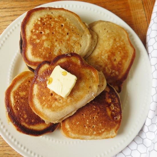Pumpkin Spice Pancakes - Recipe photo by themidwestkitchenblog