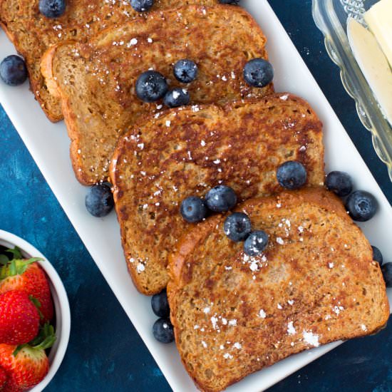Healthy French Toast - Recipe photo by Kelli @ Hungry Hobby