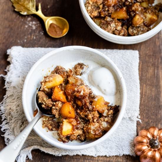 Apple And Pear Crumble - Recipe photo by Salted Mint