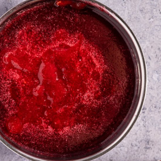 Raspberry Simple Syrup - Recipe photo by The Littlest Crumb