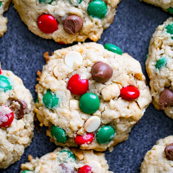 Christmas Cowboy Cookies - Recipe photo by thebakingchocolatess