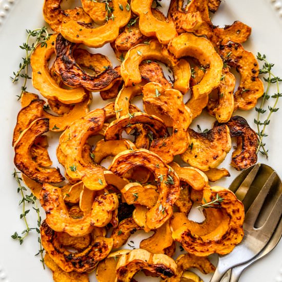 Roasted Delicata Squash - Recipe photo by ThisHealthyTable