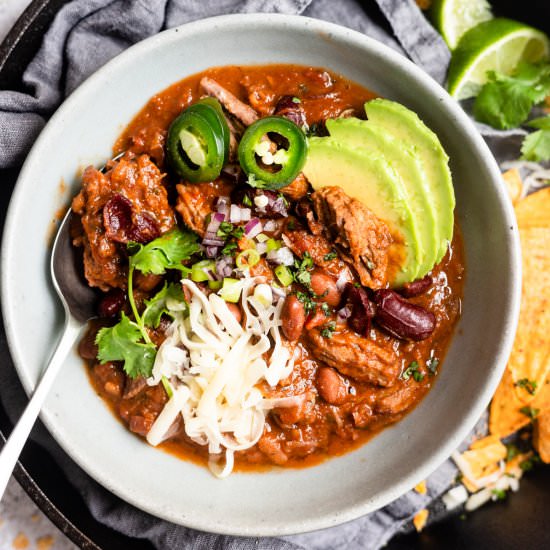 Thick and Chunky Beef Chilli - Recipe photo by Salted Mint