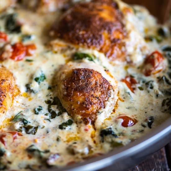 One-Pan Creamy Tuscan Chicken - Recipe photo by dudethatcookz