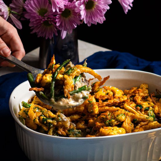 Horseradish Green Bean Casserole - Recipe photo by rhubarbandcod