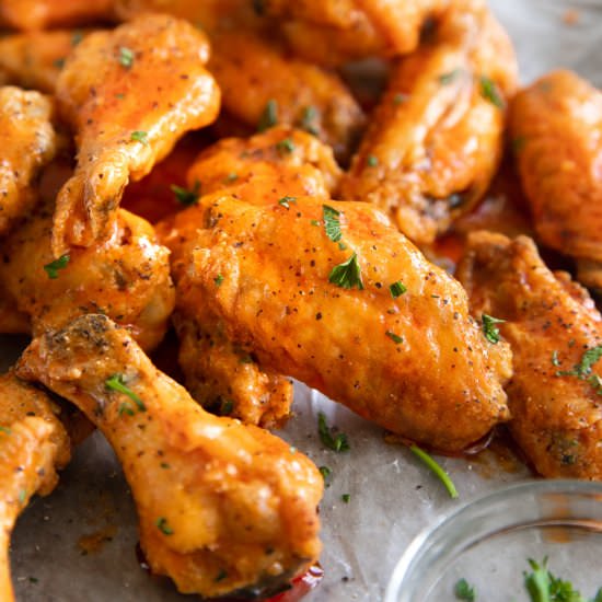 Baked Buffalo Wings - Recipe photo by theforkedspoon