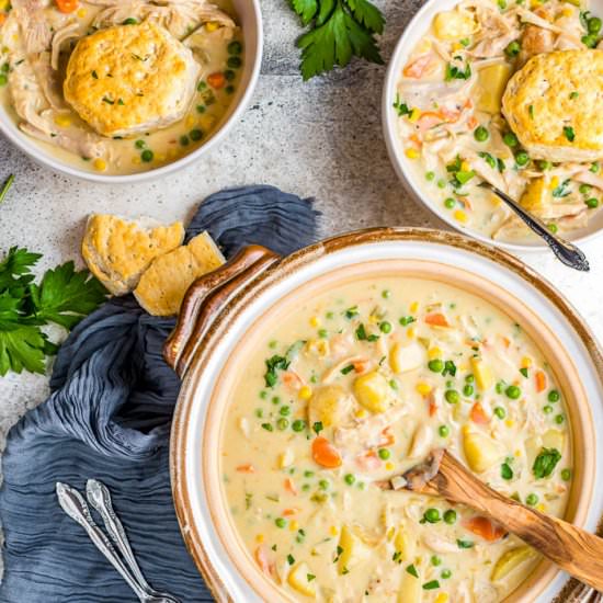 Chicken (or Turkey) Pot Pie Soup - Recipe photo by Flavor Mosaic