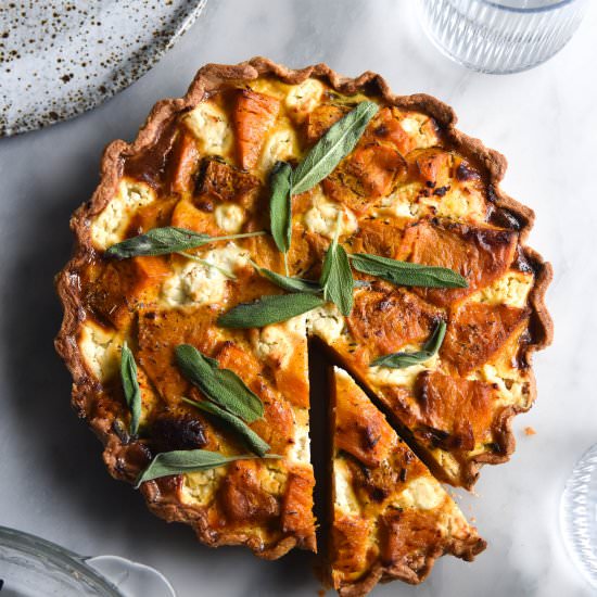 Gluten free pumpkin tart - Recipe photo by georgeats