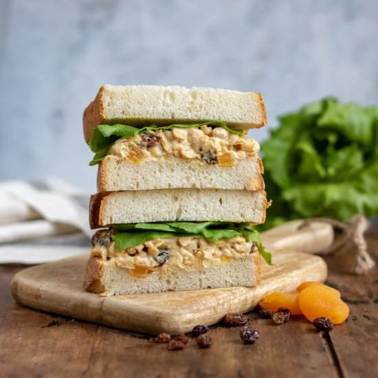 Vegan Coronation Chickpea Sandwich - Recipe photo by veggie desserts