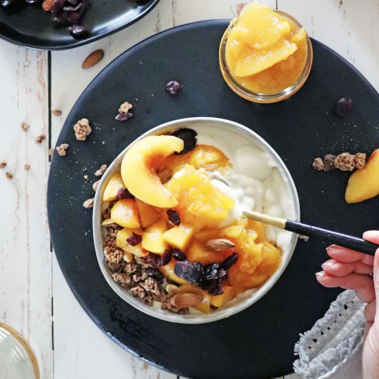 Easy Peach Compote - Recipe photo by Sinful Kitchen