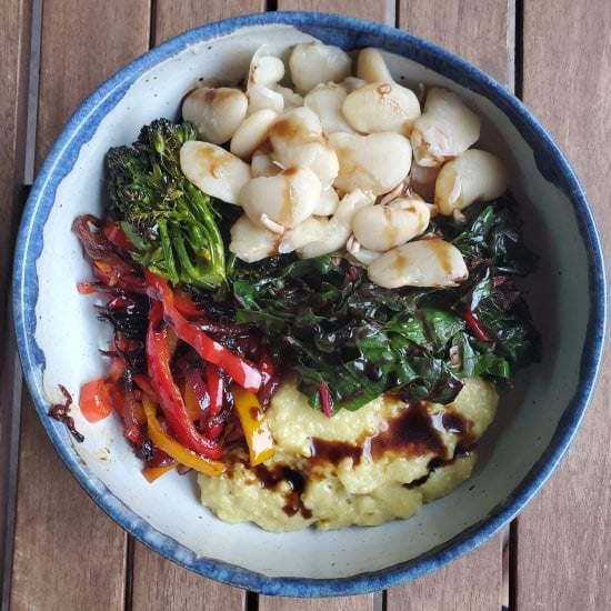 Late Summer Polenta Harvest Bowl - Recipe photo by ChickpeasAndSpice