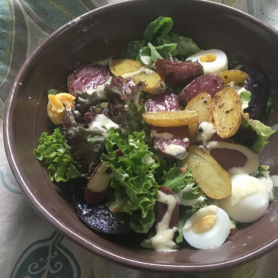 Harvest Salad with Creamy Dressing - Recipe photo by ChickpeasAndSpice