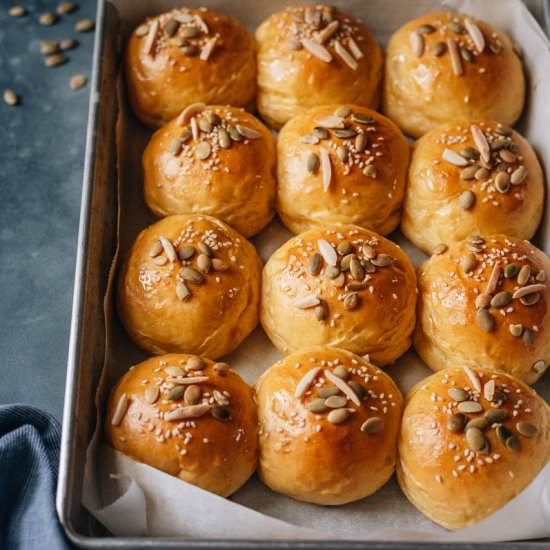 Sweet Potato Rolls (Extra Soft) - Recipe photo by omnivorescookbook