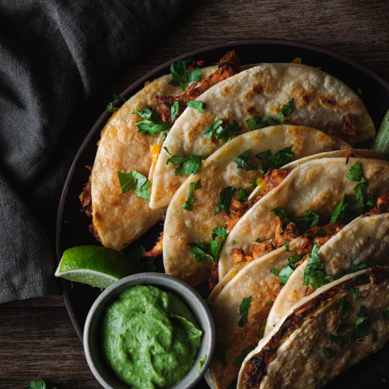 Crispy Cheesy Jackfruit Tacos - Recipe photo by Liv Vegan Strong