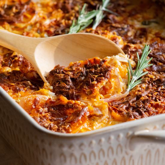 Smokey Scalloped Sweet Potatoes - Recipe photo by JawnsICooked