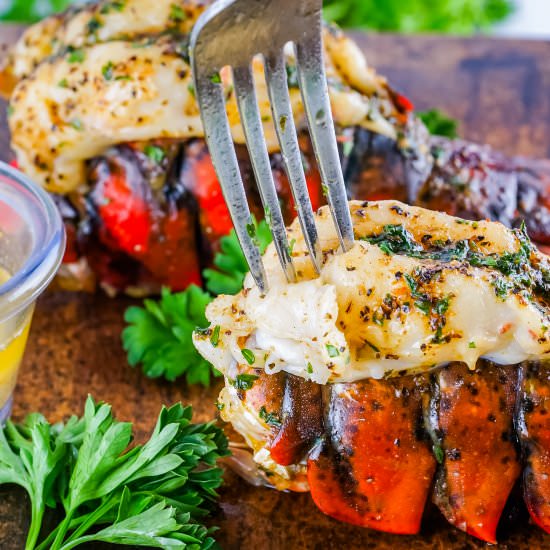 Smoked Lobster Tails - Recipe photo by FoodFolksandFun