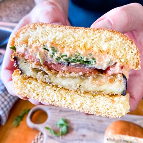 Crispy Eggplant Burger - Recipe photo by Spain on a Fork