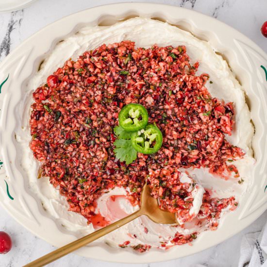 Cranberry Jalapeno Cream Cheese Dip - Recipe photo by stateofdinner