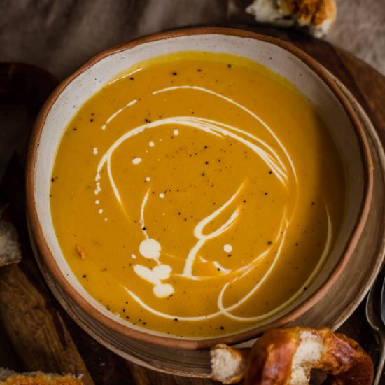 Pumpkin Ginger Soup - Recipe photo by tiffinandteaofficial