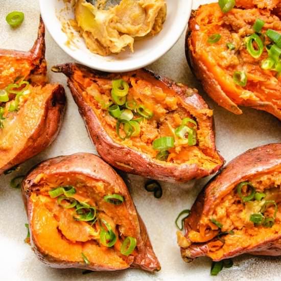 Baked Sweet Potatoes with Miso Butt - Recipe photo by IHeartUmami