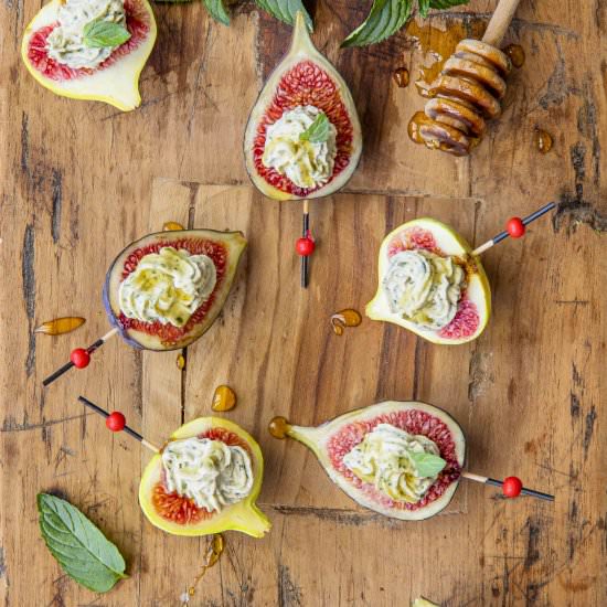 Figs with mint, mascarpone & honey - Recipe photo by Secretos Del Sur