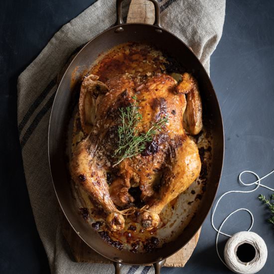Black Garlic Butter Roast Chicken - Recipe photo by The Irishmans Wife